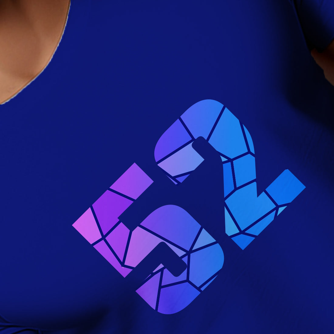 52 Number Men Unisex T-Shirt (Royal Blue)