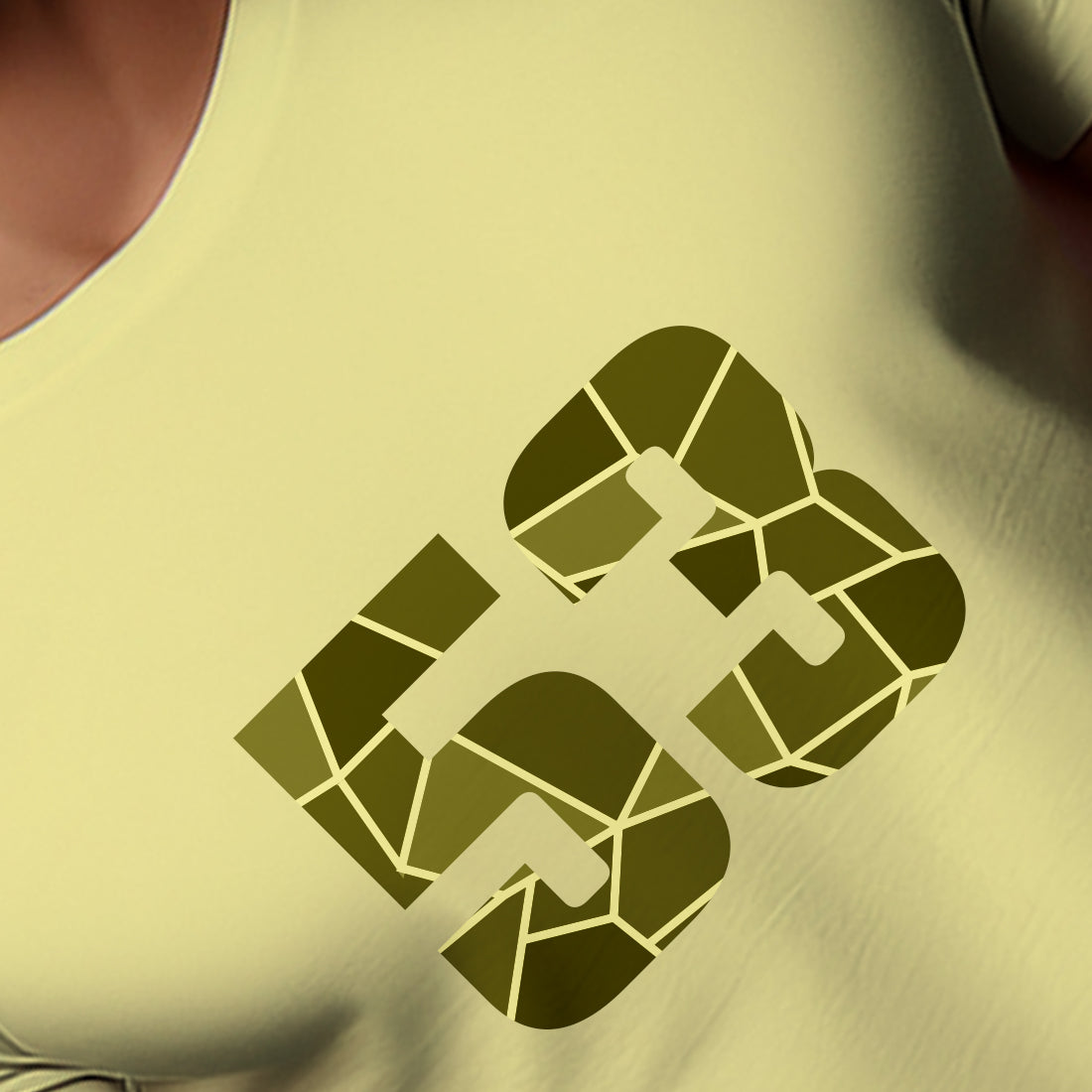 53 Number Men Unisex T-Shirt (Butter Yellow)