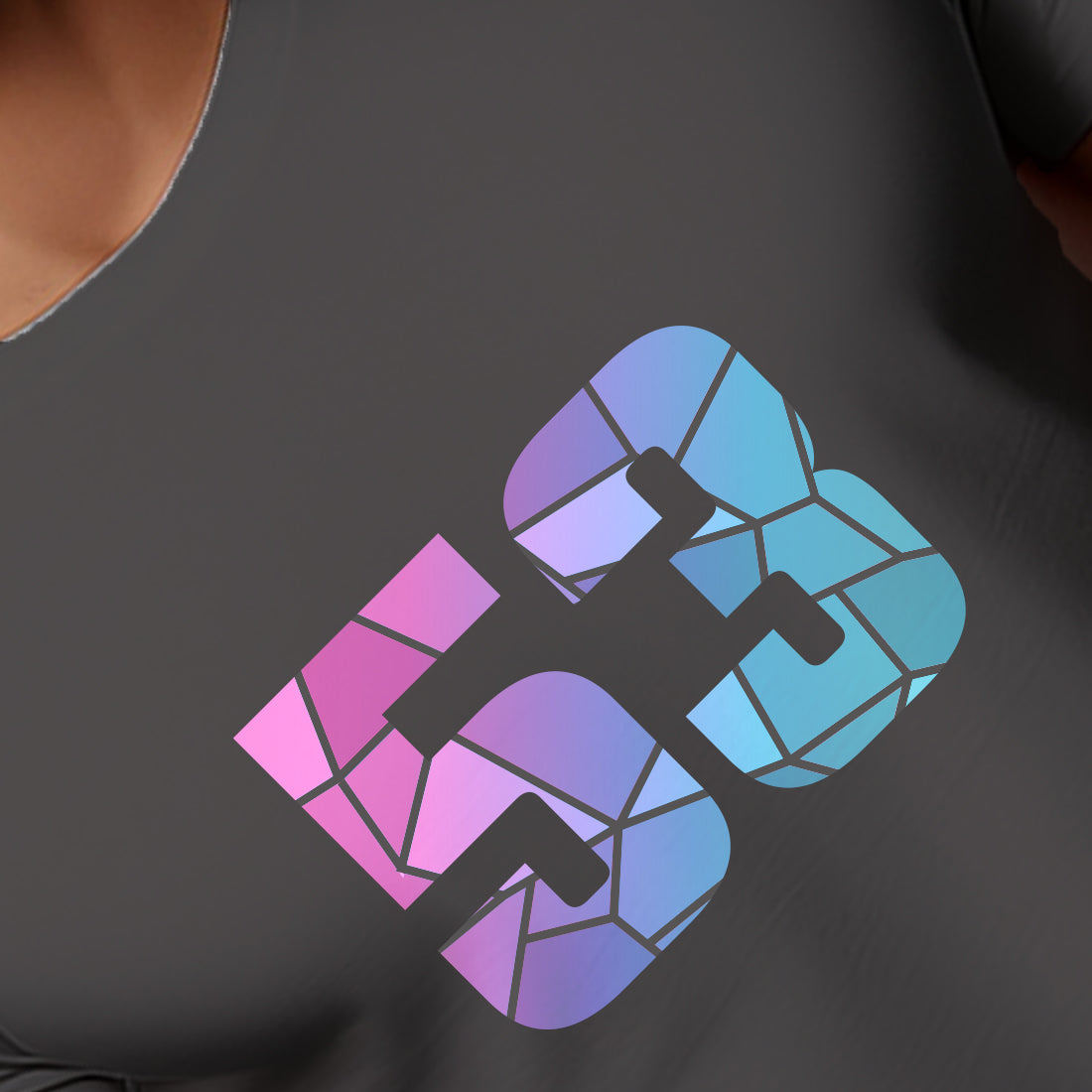 53 Number Men Unisex T-Shirt (Charcoal Grey)