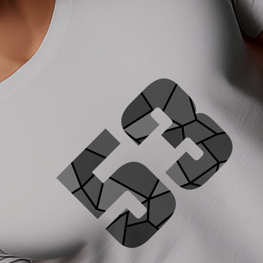 53 Number Men Unisex T-Shirt (Melange Grey)