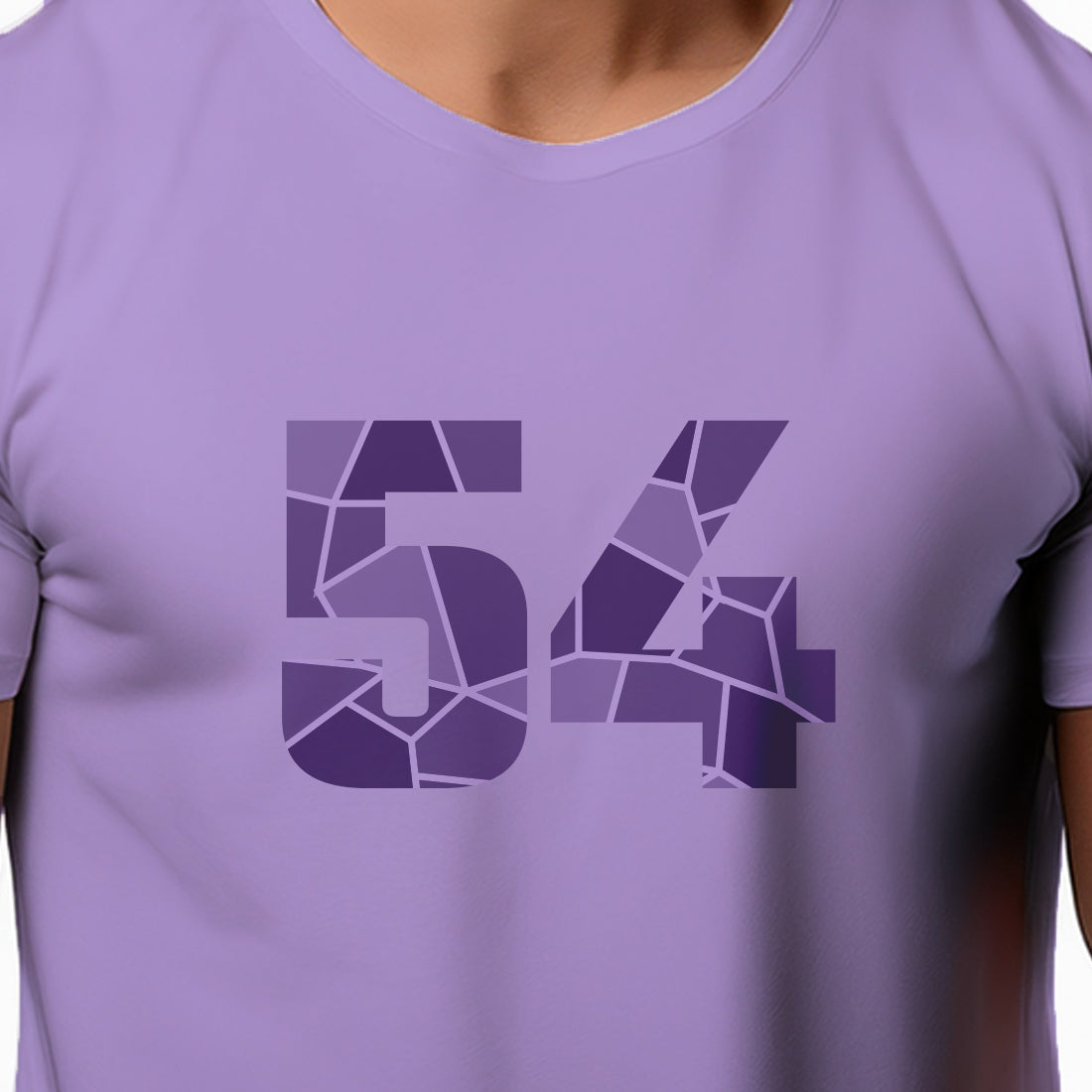 54 Number Men Unisex T-Shirt (Iris Lavender)