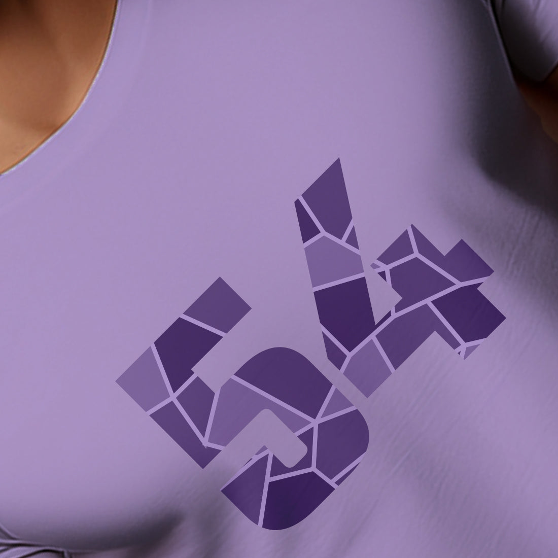 54 Number Men Unisex T-Shirt (Iris Lavender)