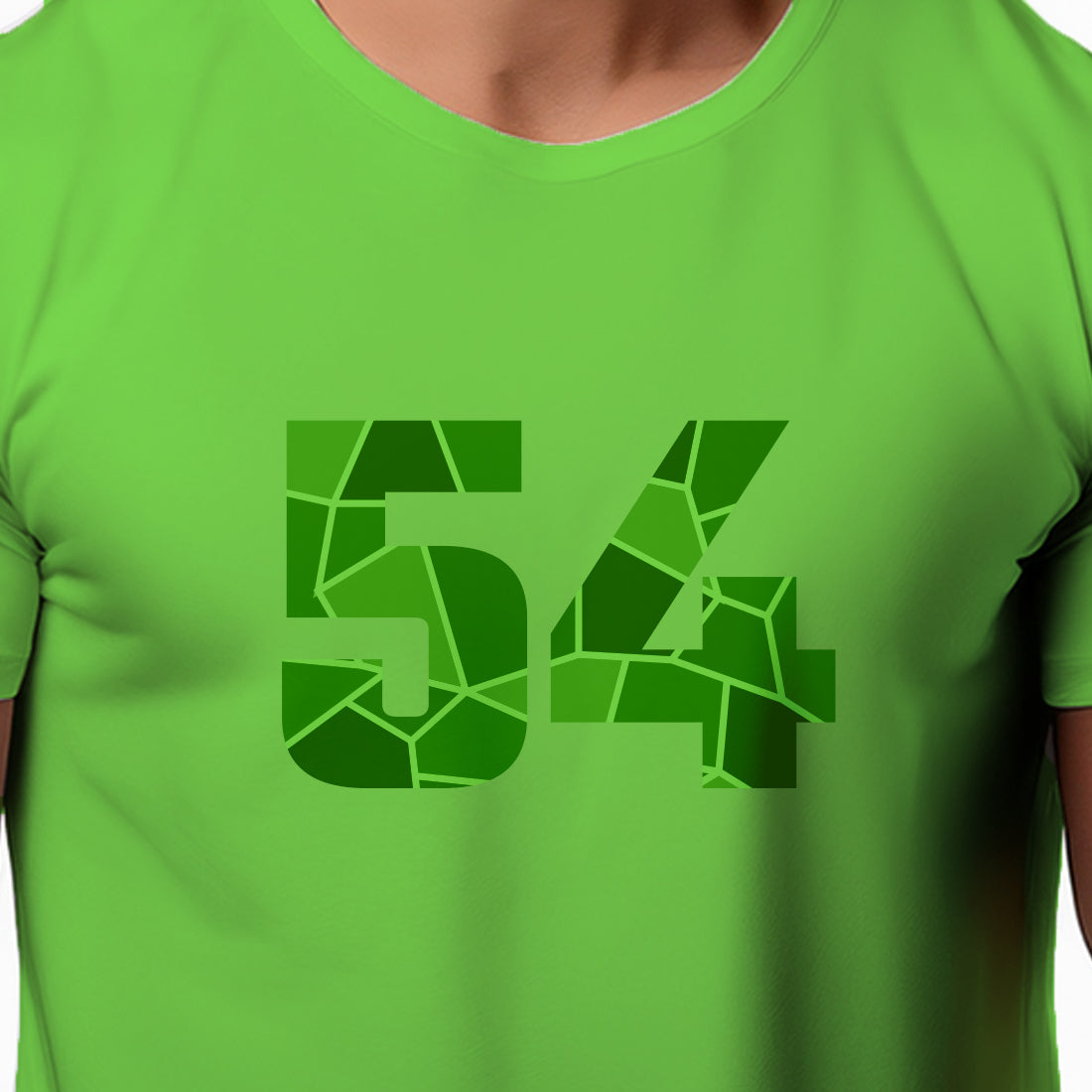 54 Number Men Unisex T-Shirt (Liril Green)