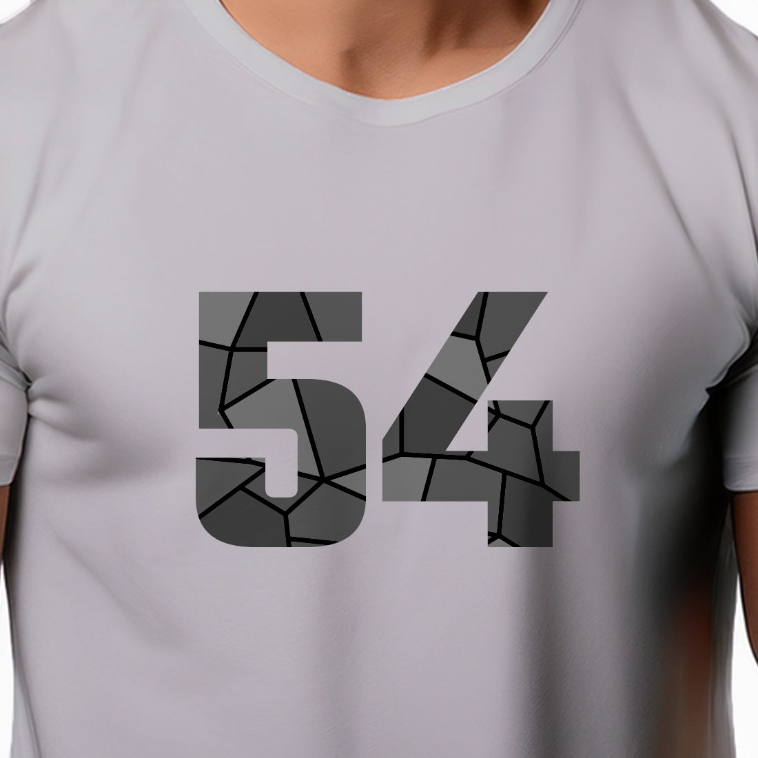 54 Number Men Unisex T-Shirt (Melange Grey)