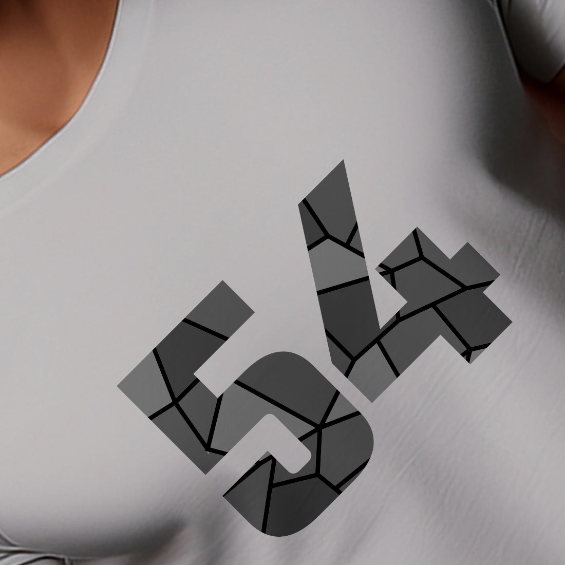 54 Number Men Unisex T-Shirt (Melange Grey)