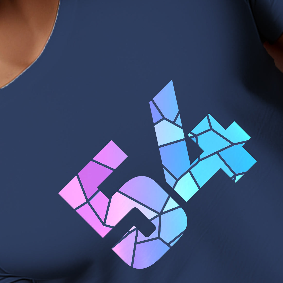 54 Number Men Unisex T-Shirt (Navy Blue)