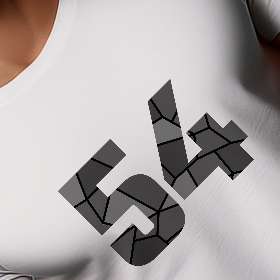54 Number Men Unisex T-Shirt (White)