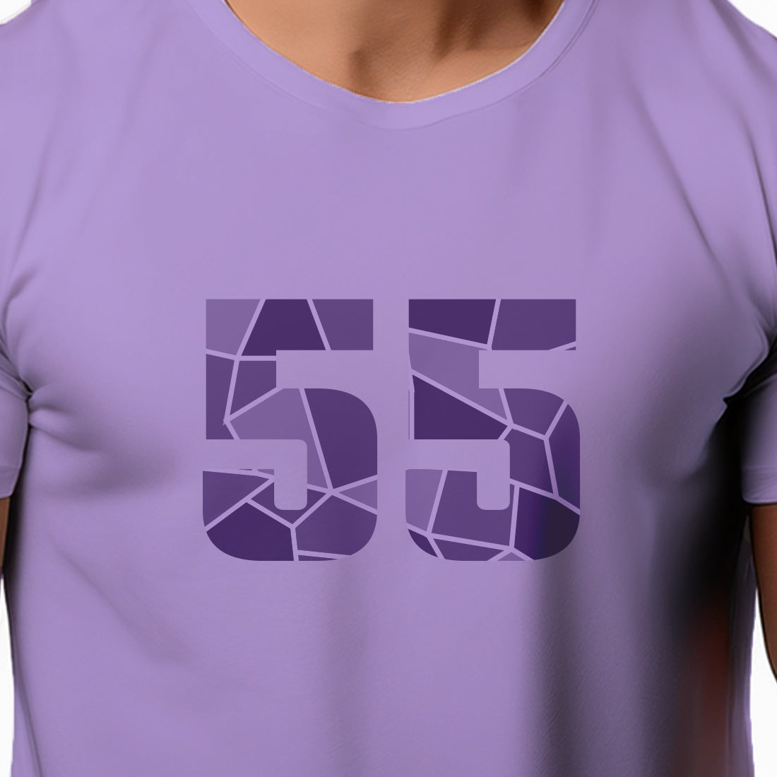55 Number Men Unisex T-Shirt (Iris Lavender)