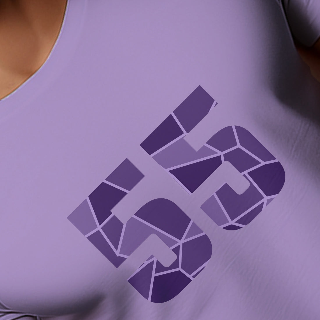 55 Number Men Unisex T-Shirt (Iris Lavender)