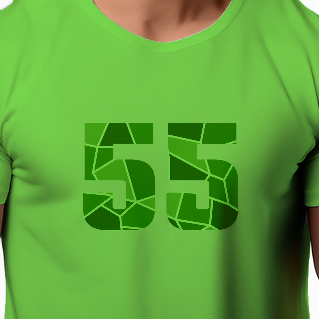 55 Number Men Unisex T-Shirt (Liril Green)