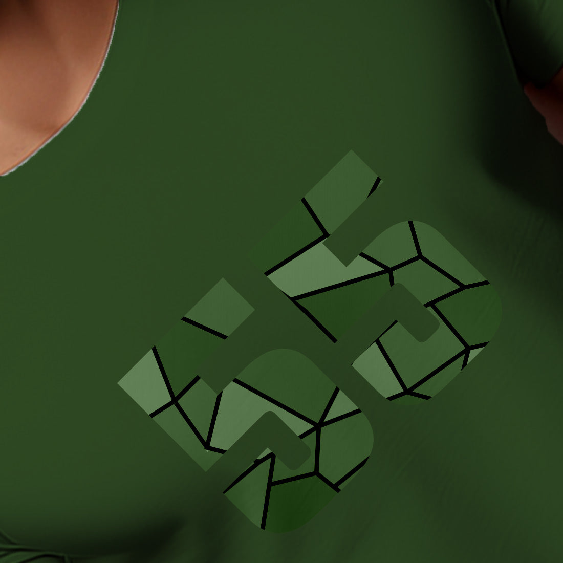 55 Number Men Unisex T-Shirt (Olive Green)