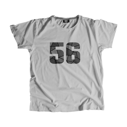 56 Number Men Unisex T-Shirt (Melange Grey)