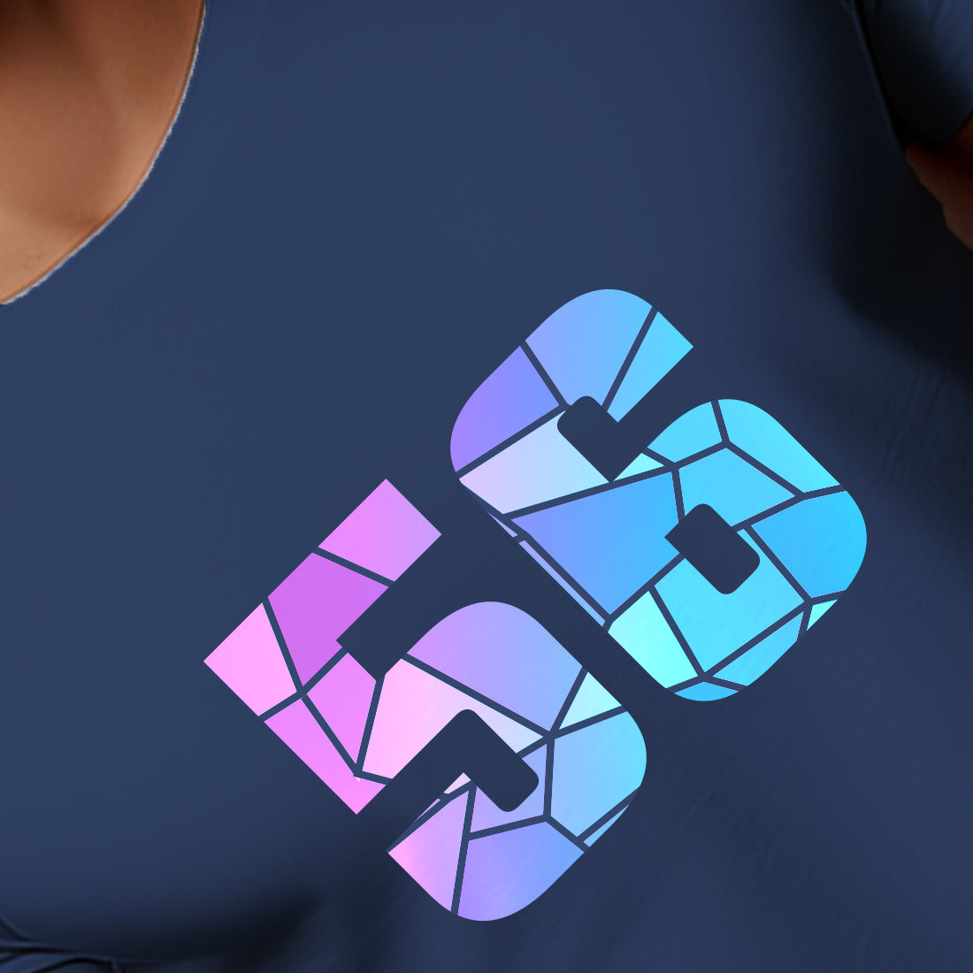 56 Number Men Unisex T-Shirt (Navy Blue)