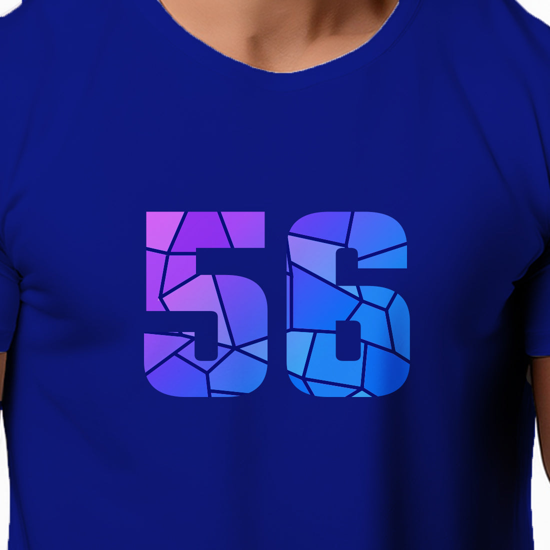 56 Number Men Unisex T-Shirt (Royal Blue)