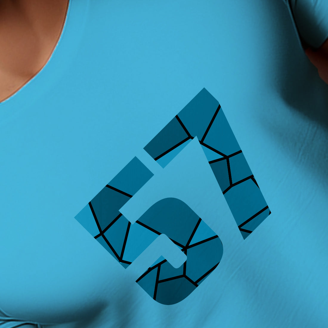 57 Number Men Unisex T-Shirt (Sky Blue)