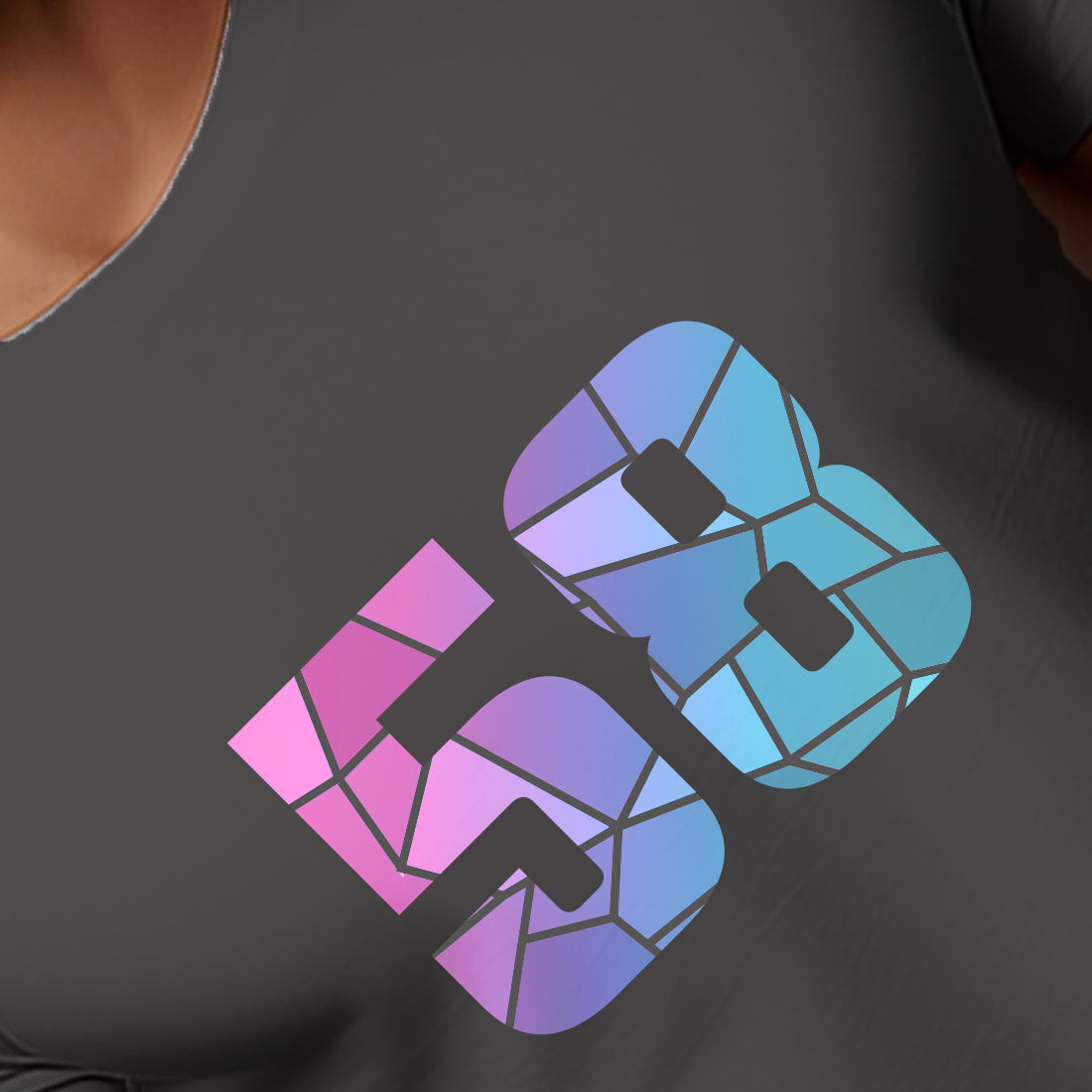 58 Number Men Unisex T-Shirt (Charcoal Grey)