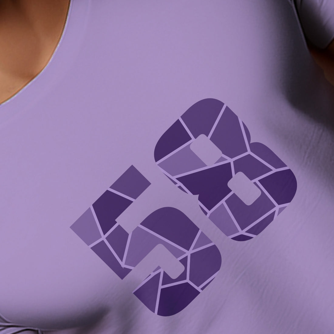 58 Number Men Unisex T-Shirt (Iris Lavender)