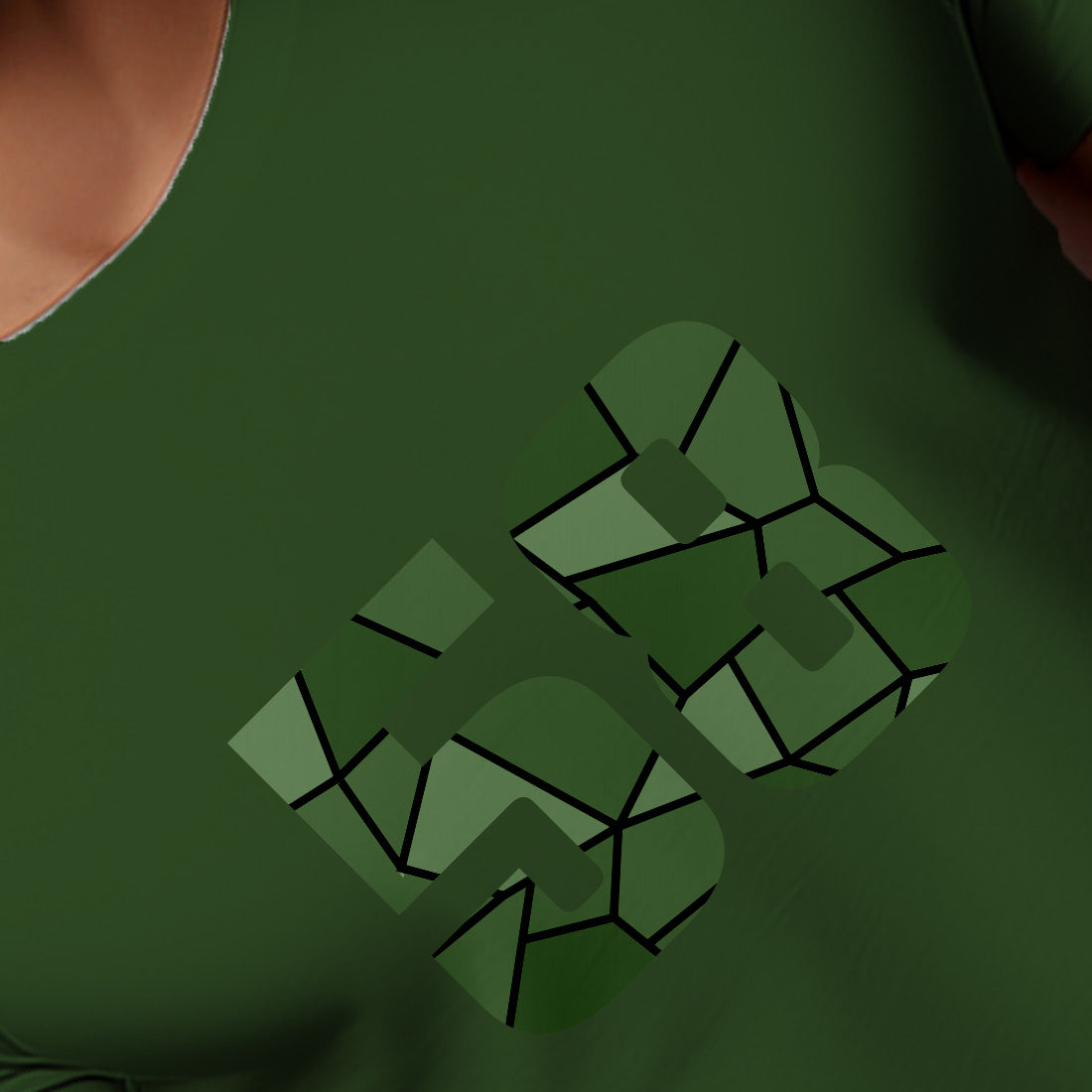 58 Number Men Unisex T-Shirt (Olive Green)