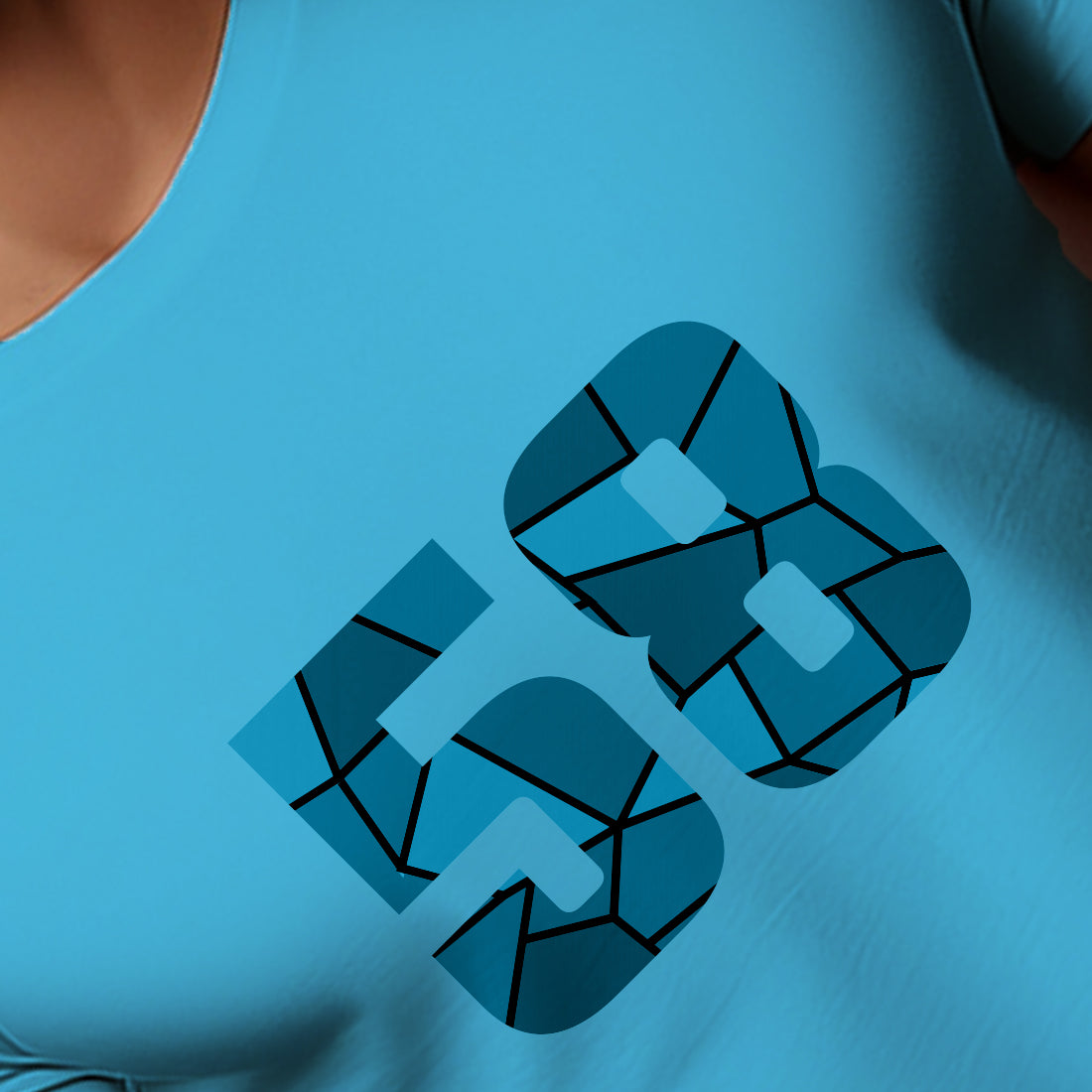 58 Number Men Unisex T-Shirt (Sky Blue)