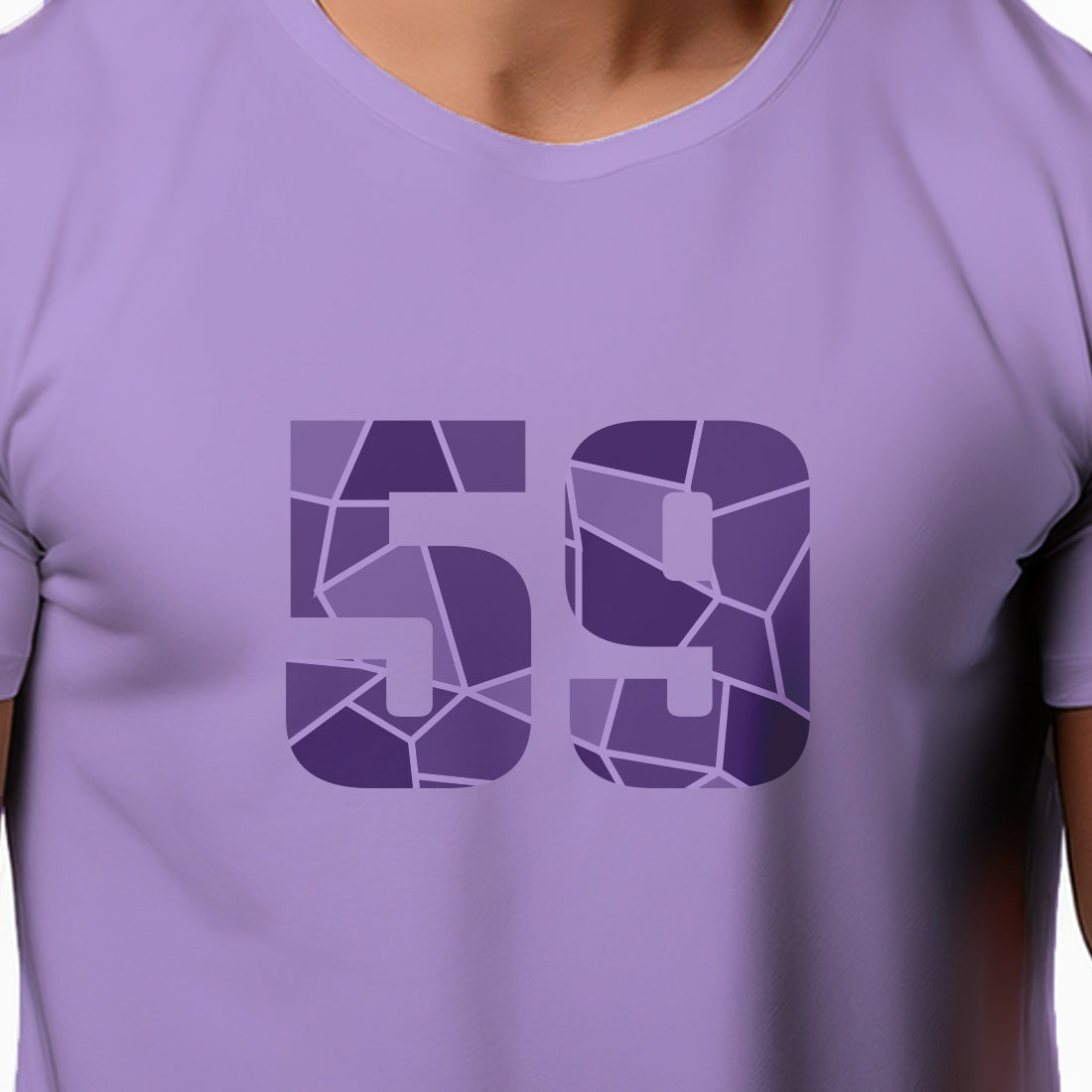 59 Number Men Unisex T-Shirt (Iris Lavender)