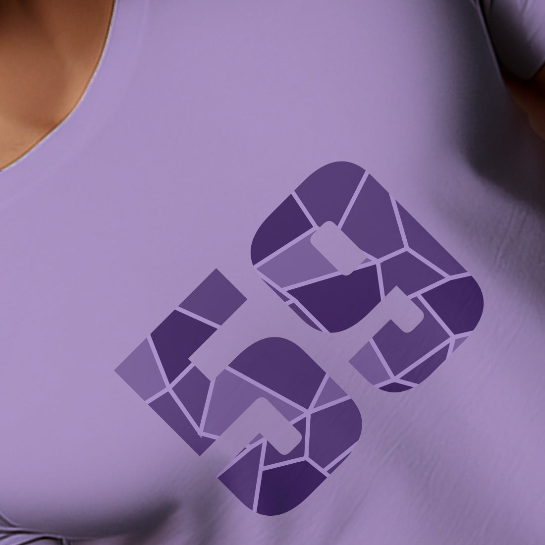 59 Number Men Unisex T-Shirt (Iris Lavender)