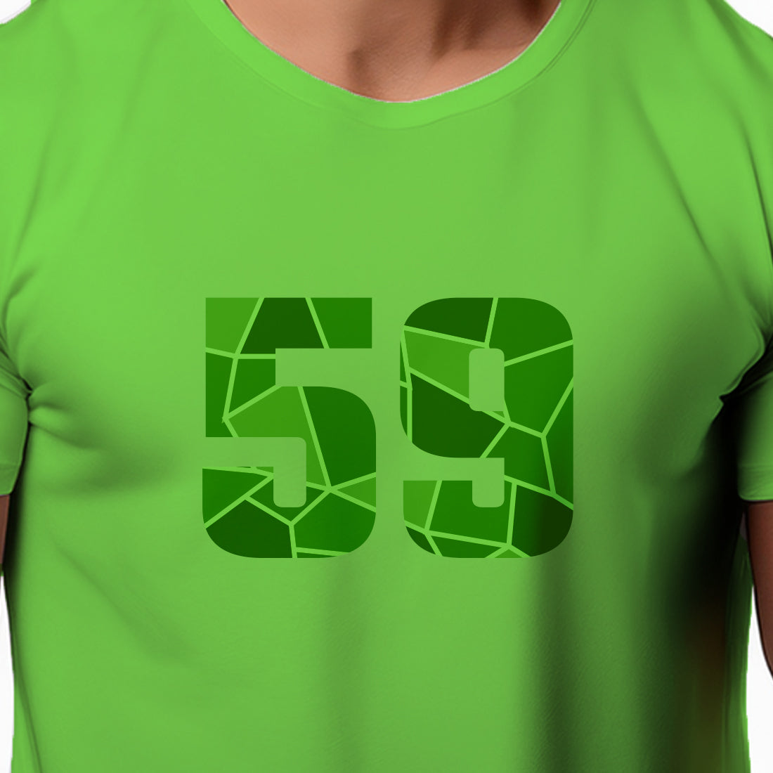 59 Number Men Unisex T-Shirt (Liril Green)