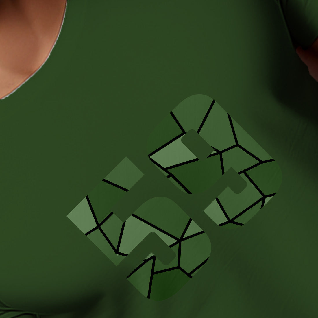 59 Number Men Unisex T-Shirt (Olive Green)