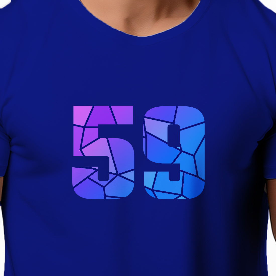 59 Number Men Unisex T-Shirt (Royal Blue)