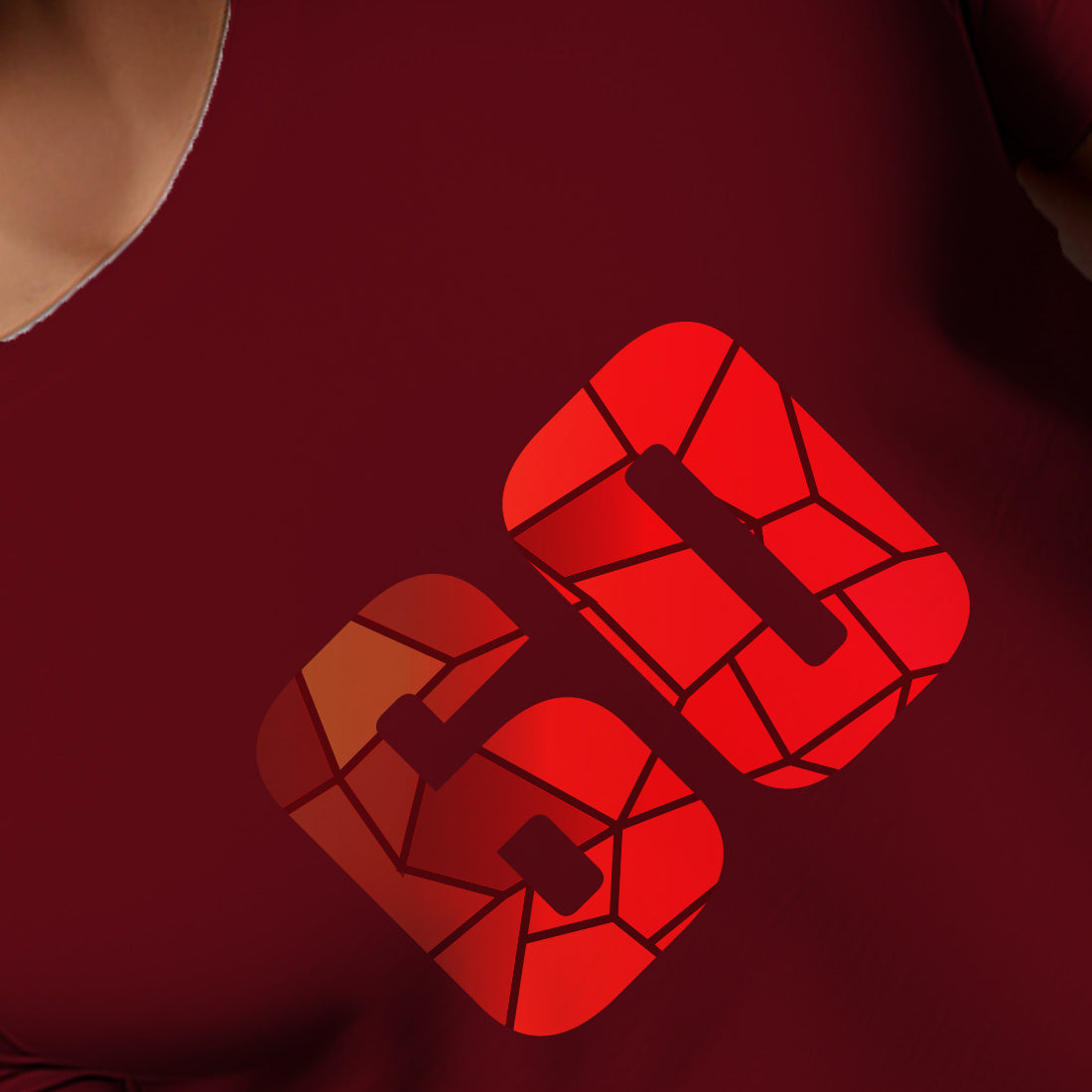 60 Number Men Unisex T-Shirt (Maroon)
