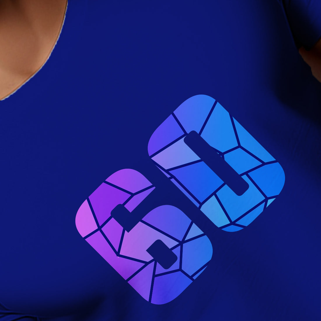 60 Number Men Unisex T-Shirt (Royal Blue)