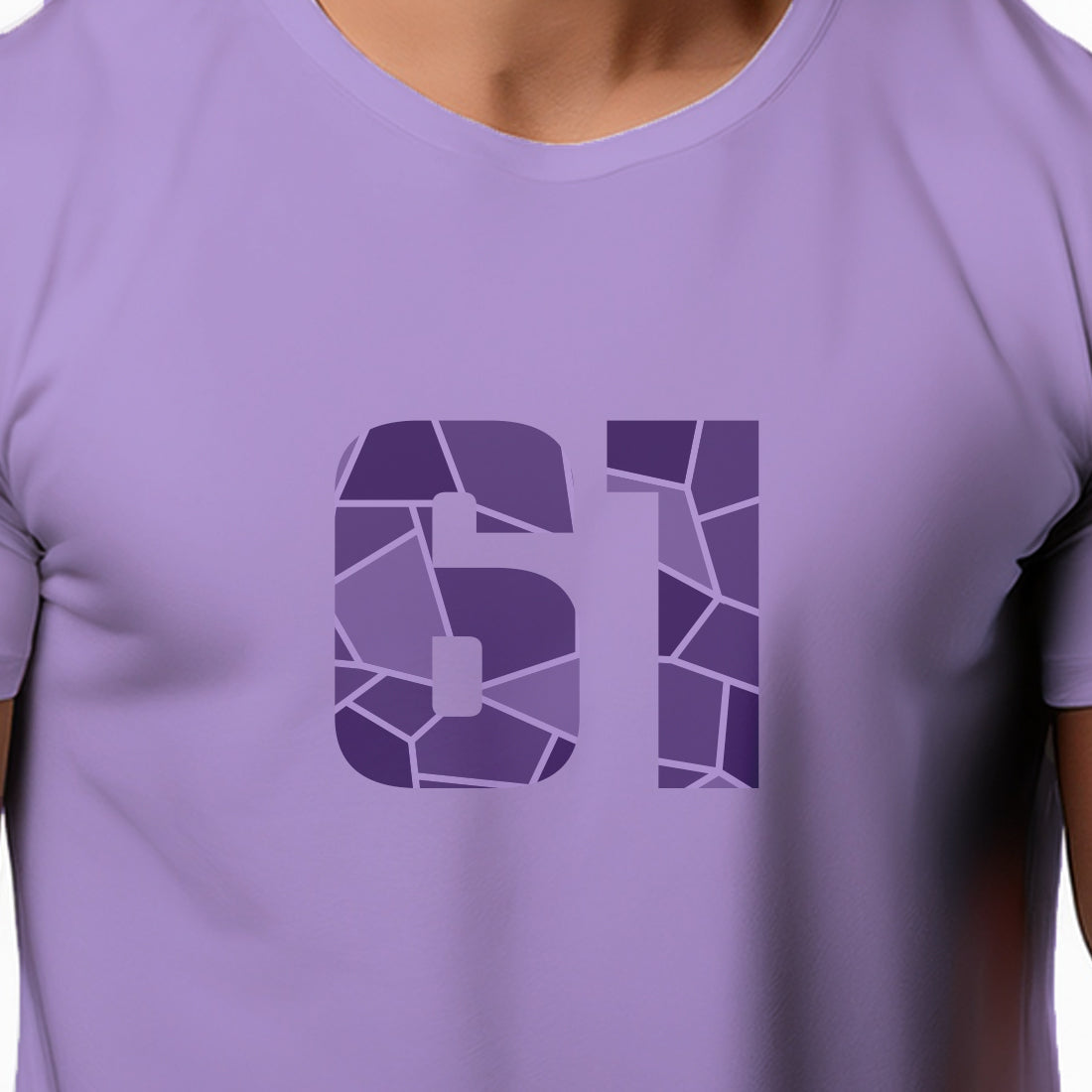 61 Number Men Unisex T-Shirt (Iris Lavender)