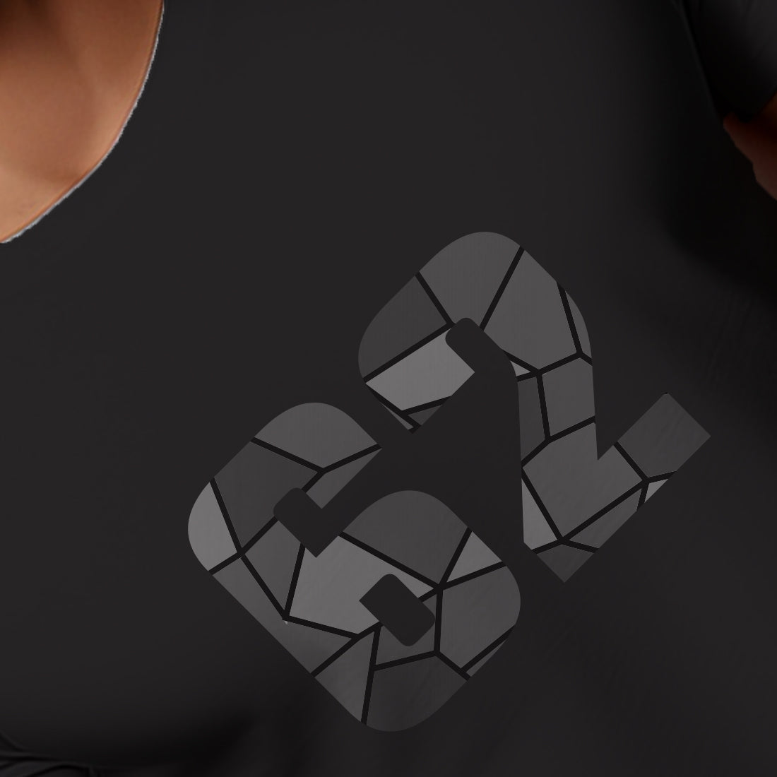 62 Number Men Unisex T-Shirt (Black)