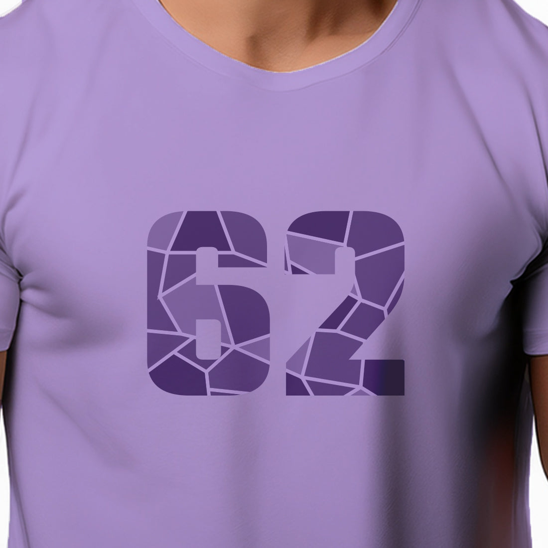 62 Number Men Unisex T-Shirt (Iris Lavender)