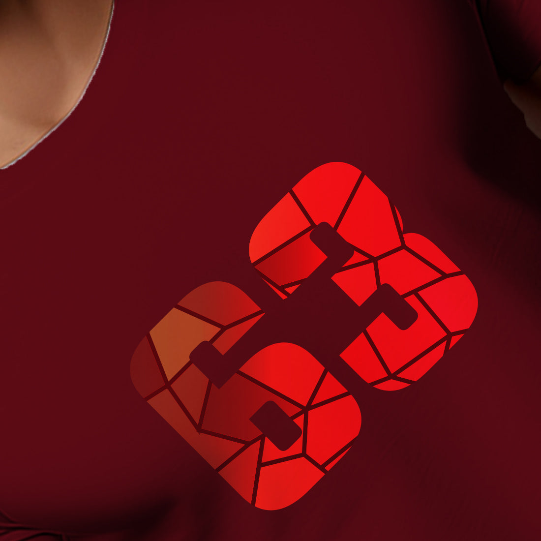 63 Number Men Unisex T-Shirt (Maroon)