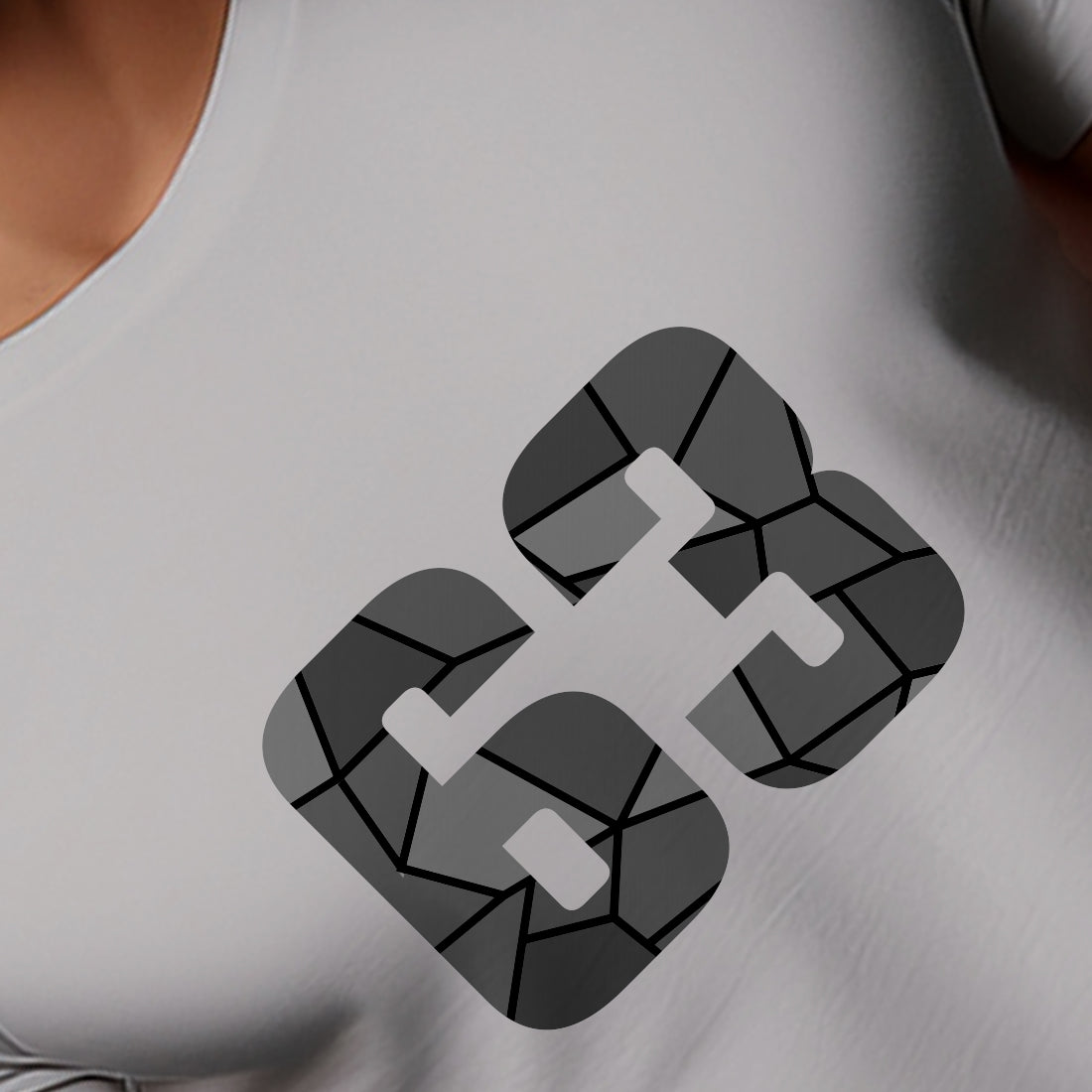 63 Number Men Unisex T-Shirt (Melange Grey)