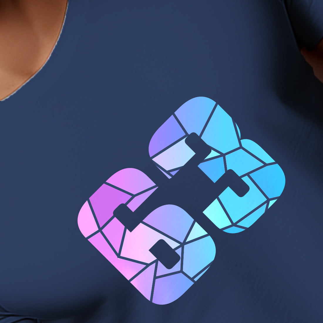 63 Number Men Unisex T-Shirt (Navy Blue)