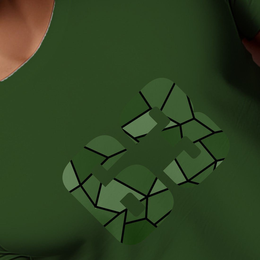63 Number Men Unisex T-Shirt (Olive Green)