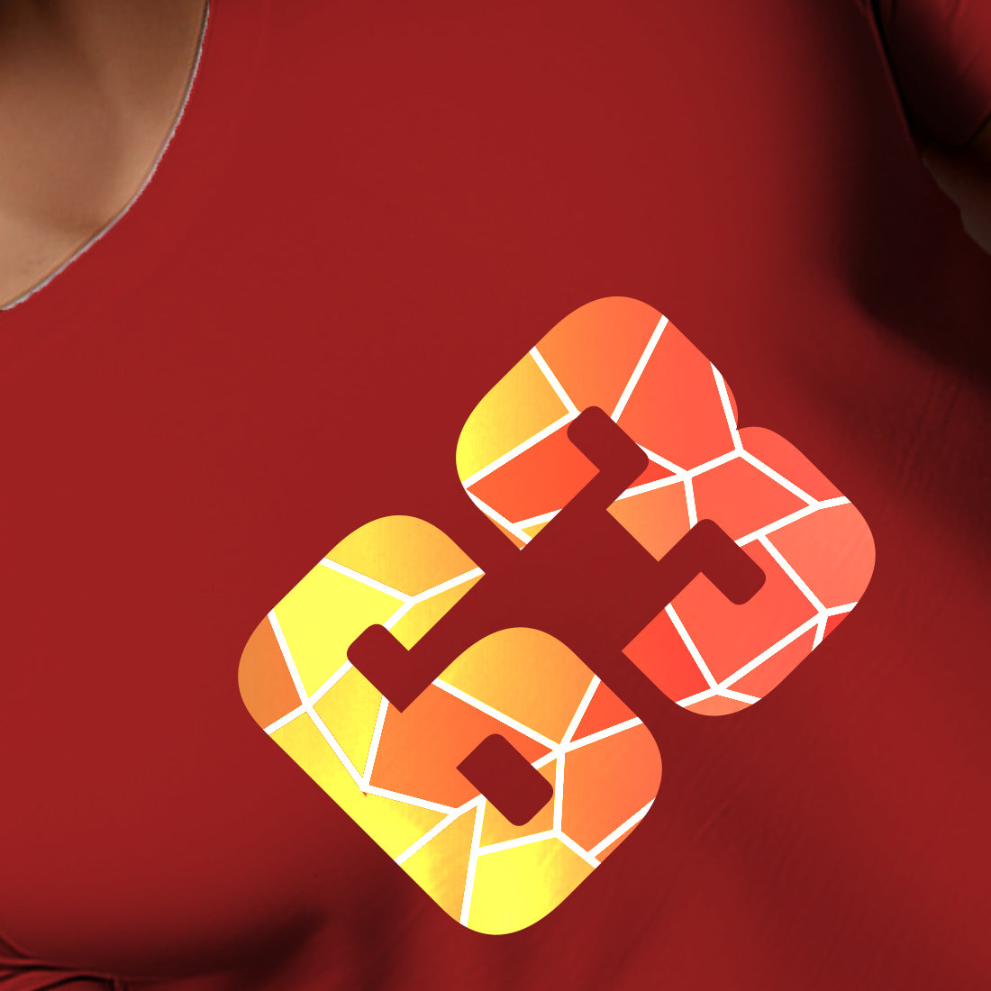 63 Number Men Unisex T-Shirt (Red)