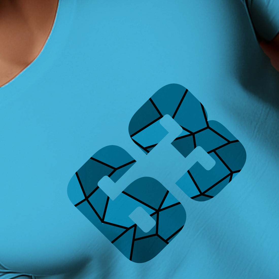 63 Number Men Unisex T-Shirt (Sky Blue)