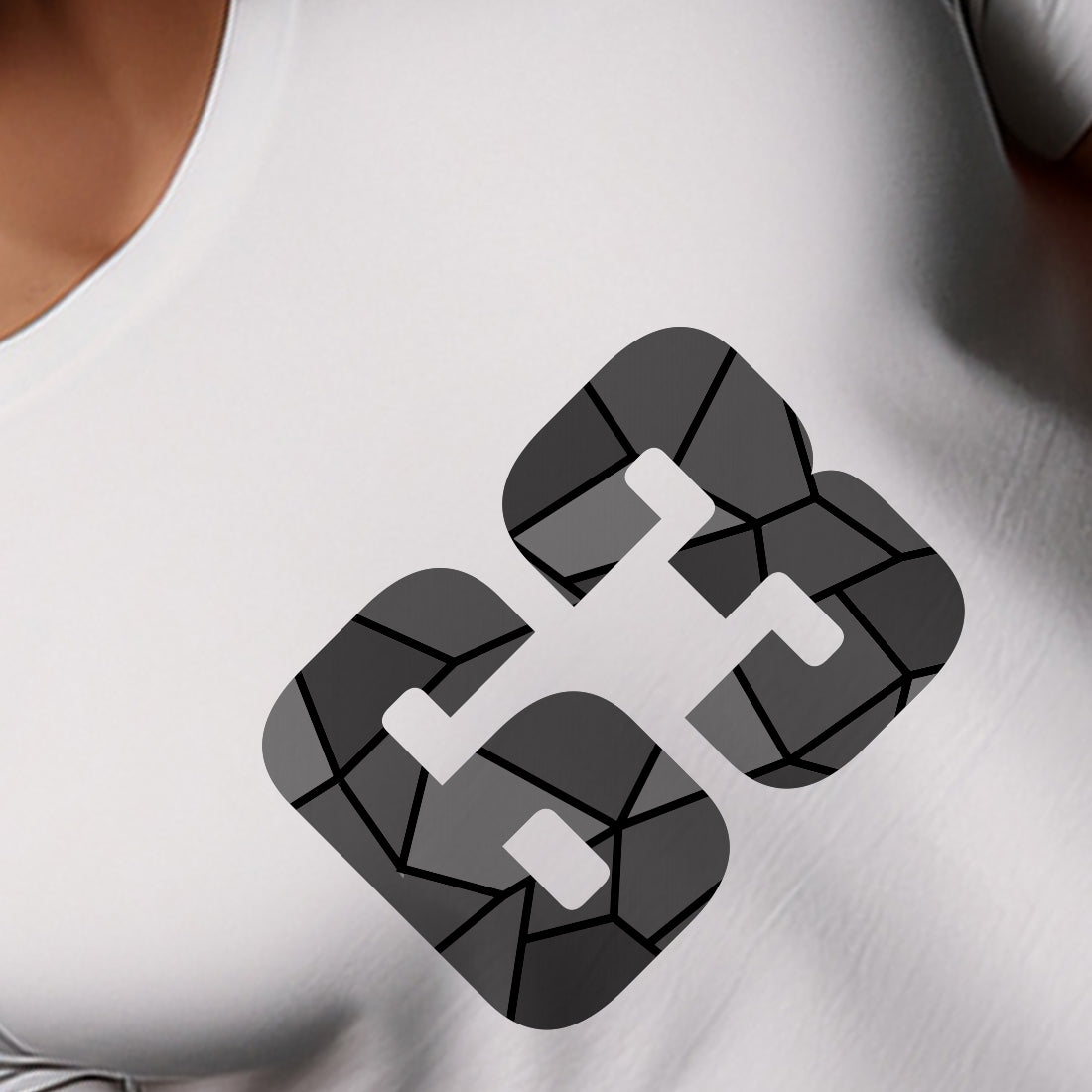 63 Number Men Unisex T-Shirt (White)