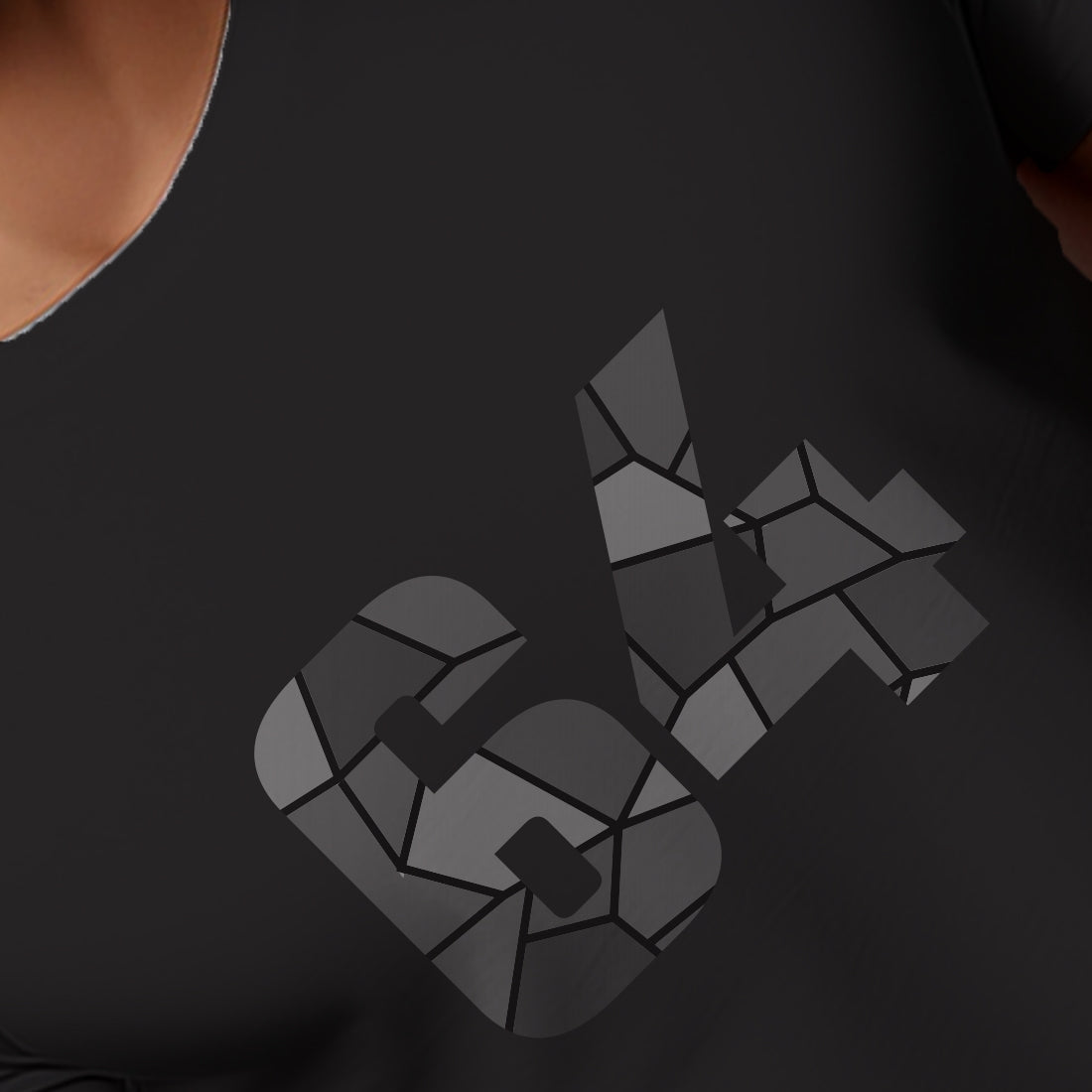 64 Number Men Unisex T-Shirt (Black)