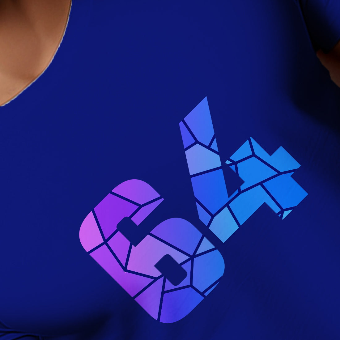 64 Number Men Unisex T-Shirt (Royal Blue)