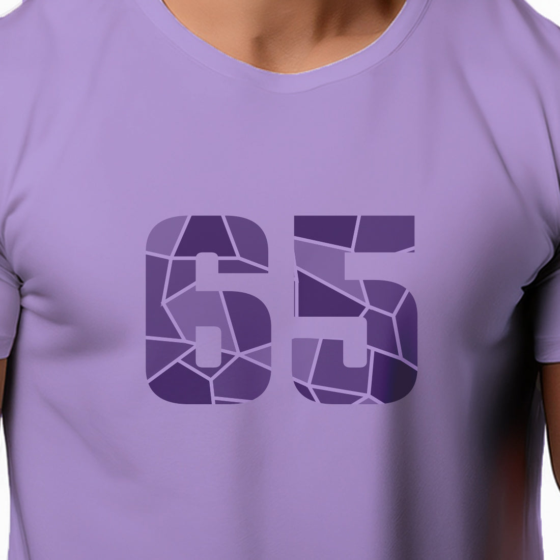 65 Number Men Unisex T-Shirt (Iris Lavender)
