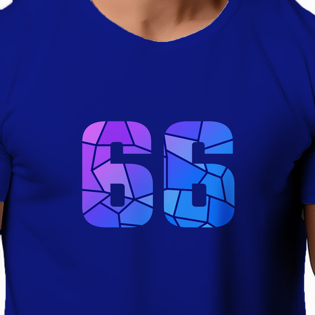 66 Number Men Unisex T-Shirt (Royal Blue)