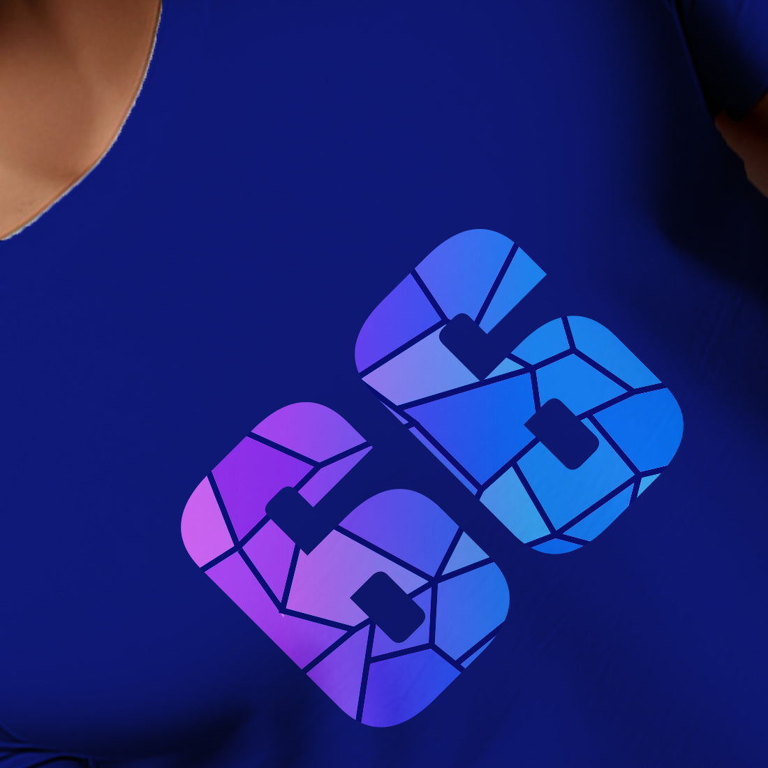 66 Number Men Unisex T-Shirt (Royal Blue)