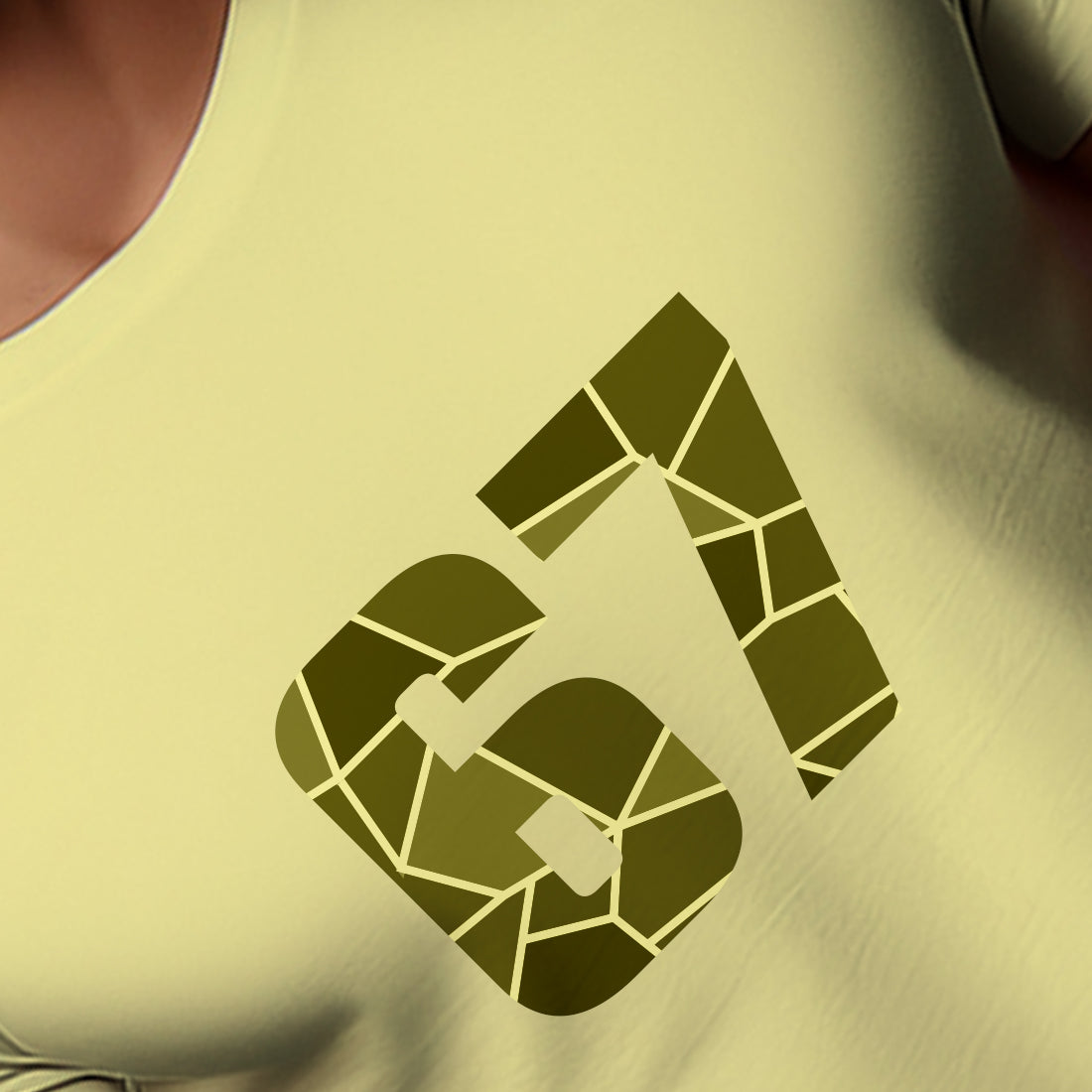 67 Number Men Unisex T-Shirt (Butter Yellow)