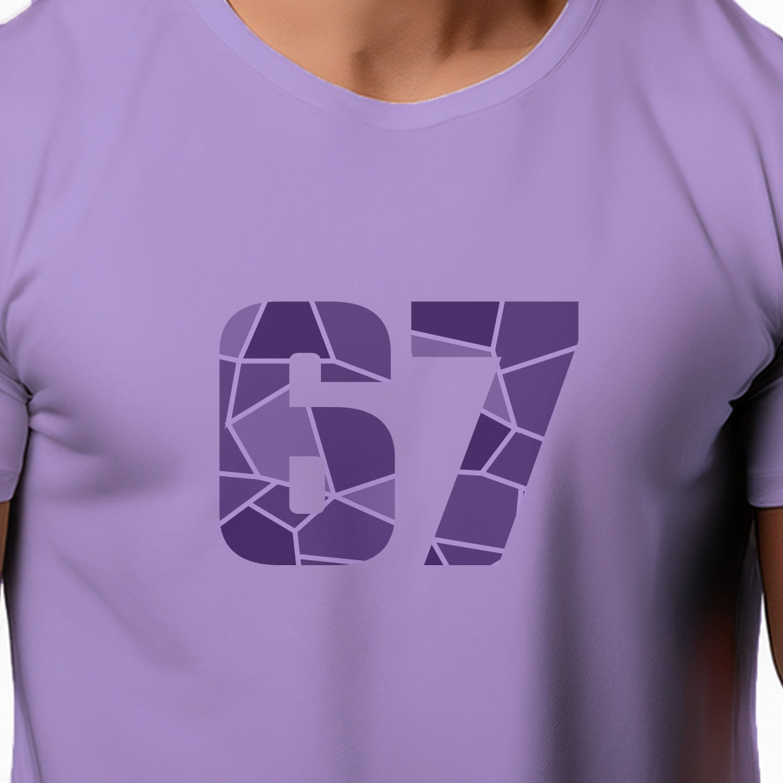 67 Number Men Unisex T-Shirt (Iris Lavender)