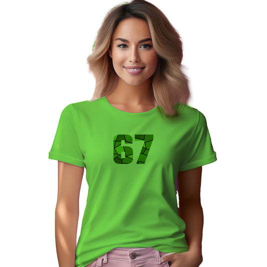 67 Number Women T-Shirt (Liril Green)