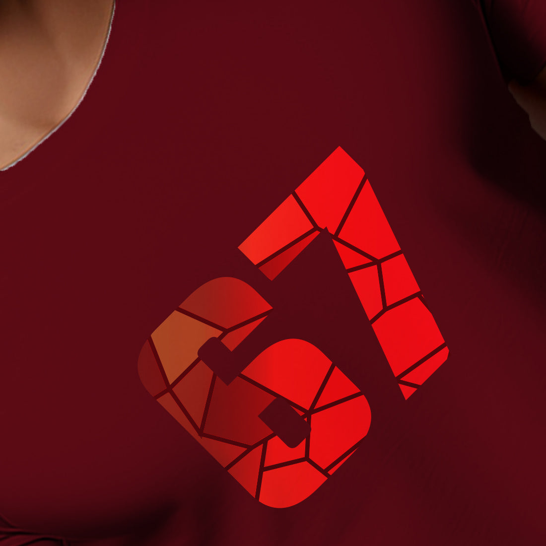 67 Number Men Unisex T-Shirt (Maroon)