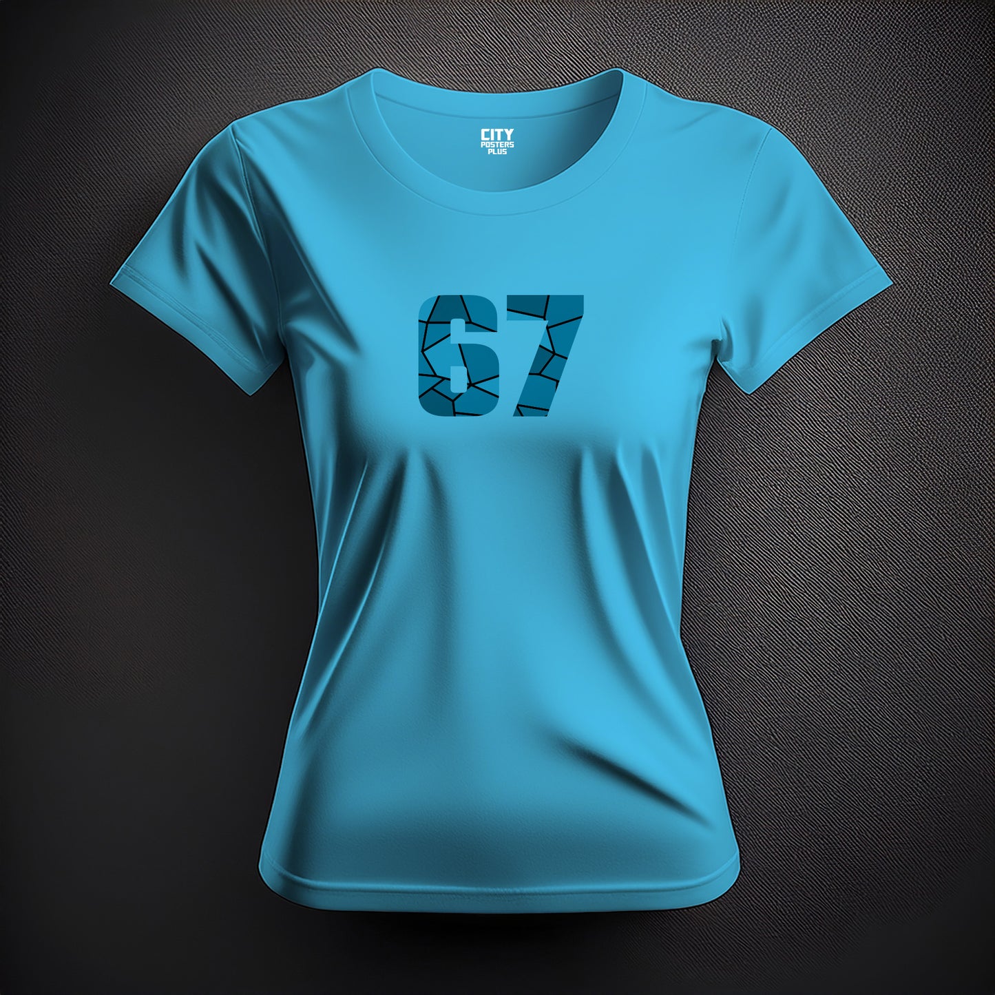 67 Number Women T-Shirt (Sky Blue)